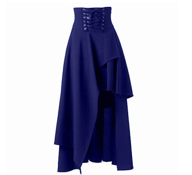 Damen Eleganter asymmetrischer Rock mit Schnürung ModeGeist