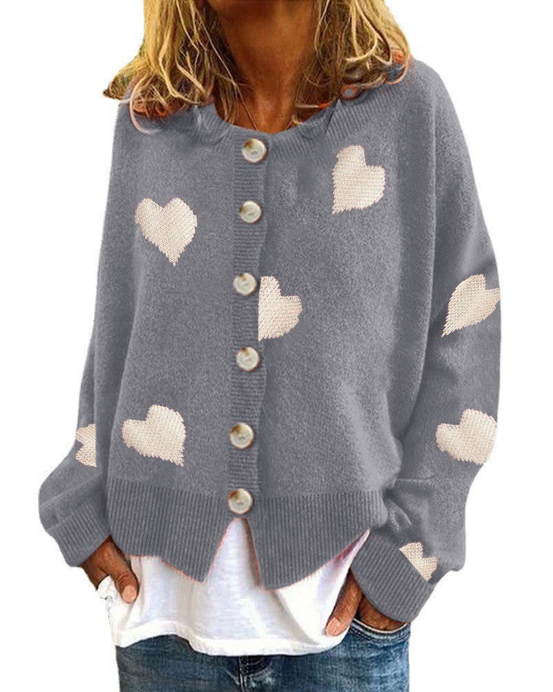 Damen Strickjacke mit Herzen ModeGeist