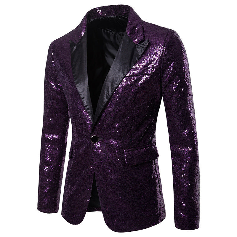 Herren Pailletten-Blazer mit modernem Schnitt und luxuriösem Glanz ModeGeist
