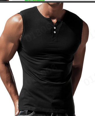 Herren Tanktop mit ausgewogenem Schnitt und praktischen Druckknöpfen ModeGeist