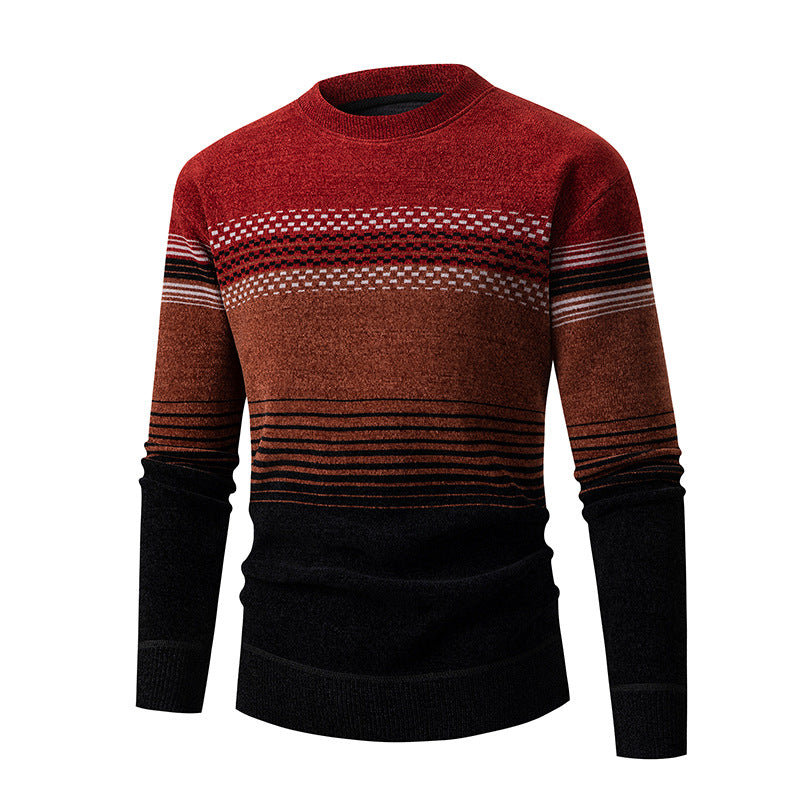Herren modischer Pullover mit einzigartigem Strukturdesign und mehrfarbigem Muster ModeGeist