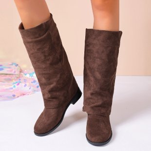 Damen Weiche Winterstiefel aus Veloursleder ModeGeist