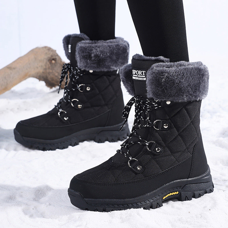 Damen Winterstiefel mit rutschfester Sohle und warmem Innenfutter ModeGeist