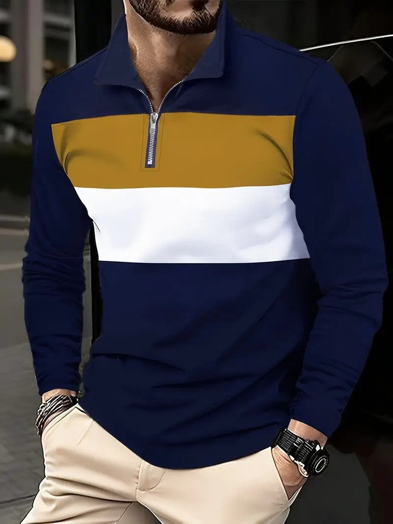 Herren Freizeitpullover mit modernem Reißverschluss ModeGeist