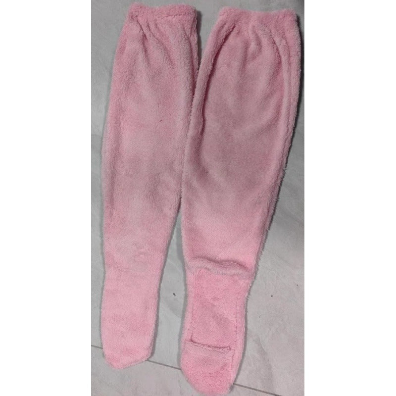 Damen Kuschelige Overknee-Socken aus weichem Fleece ModeGeist