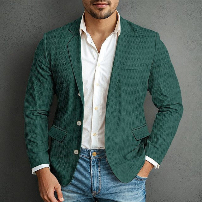 Herren eleganter Blazer mit strukturiertem Design und praktischen Taschen ModeGeist