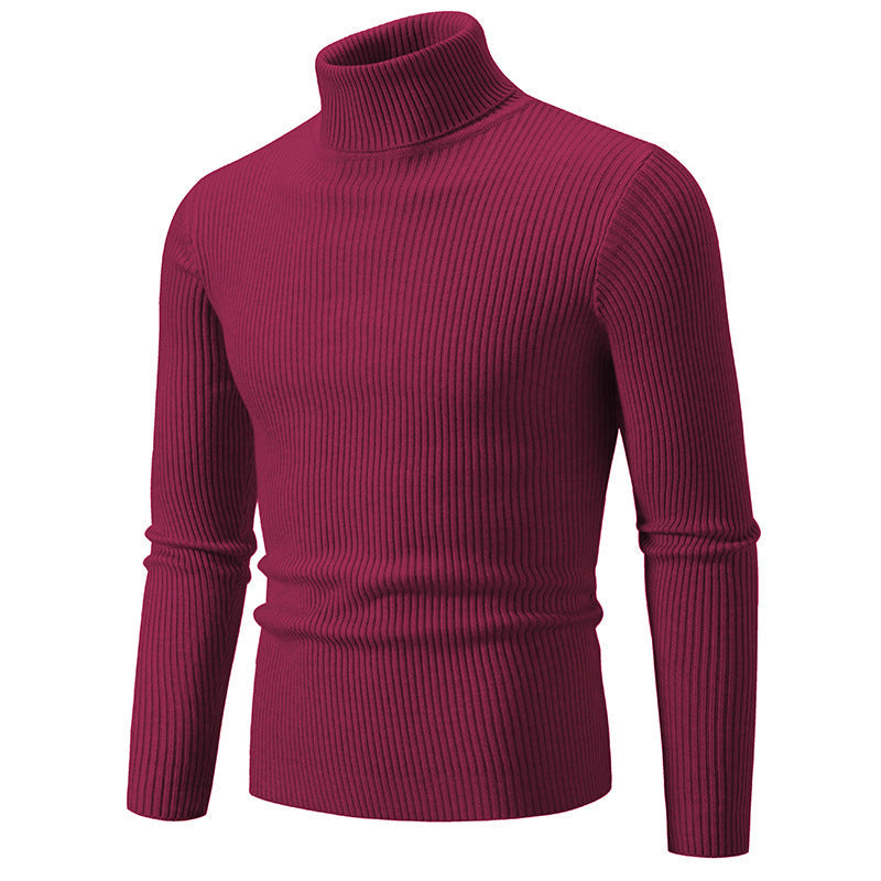 Herren feiner Rollkragenpullover aus langlebigem Strickmaterial ModeGeist
