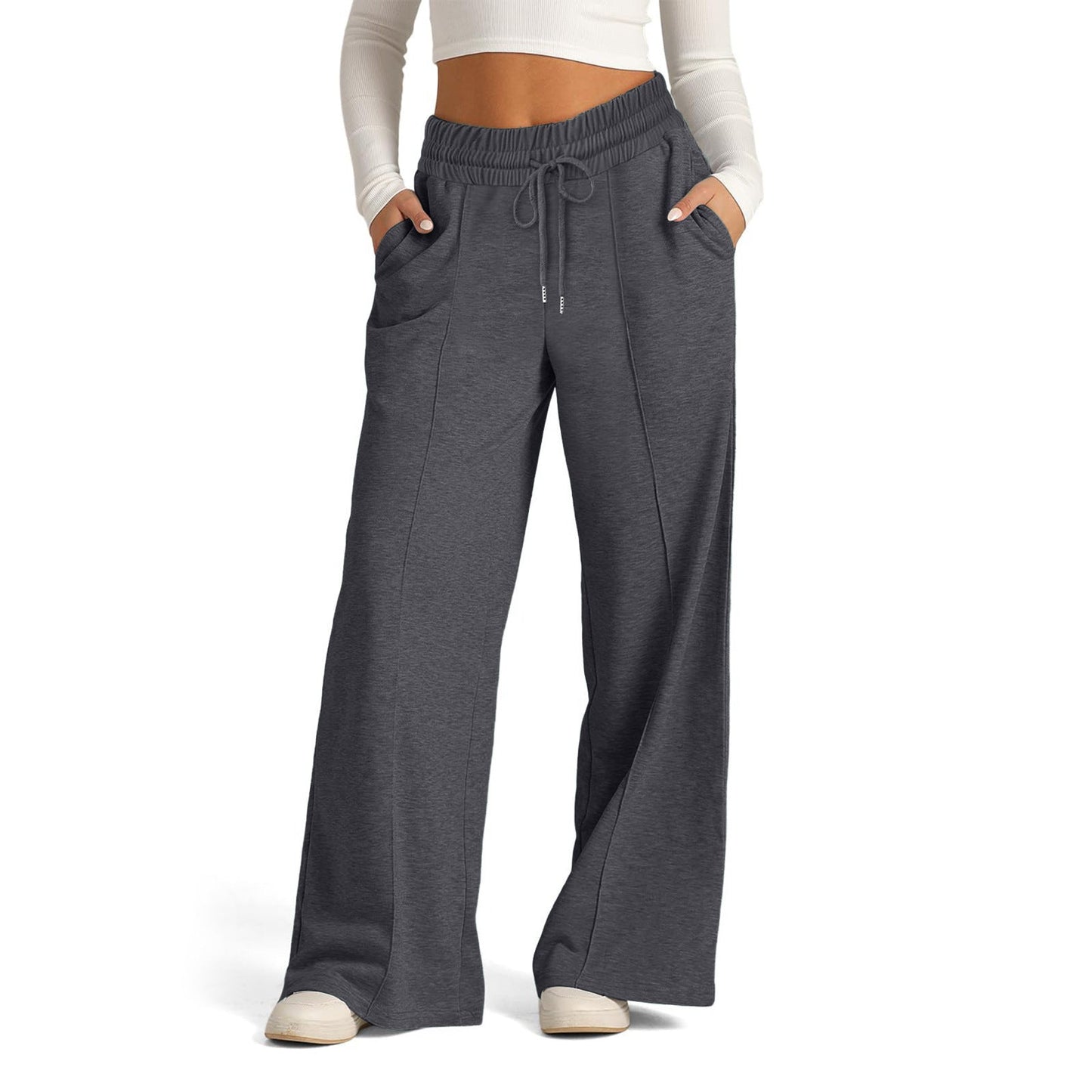 Modegeistische Damenhose: Weite Schlupfhose mit Taschen und hohem Tragekomfort