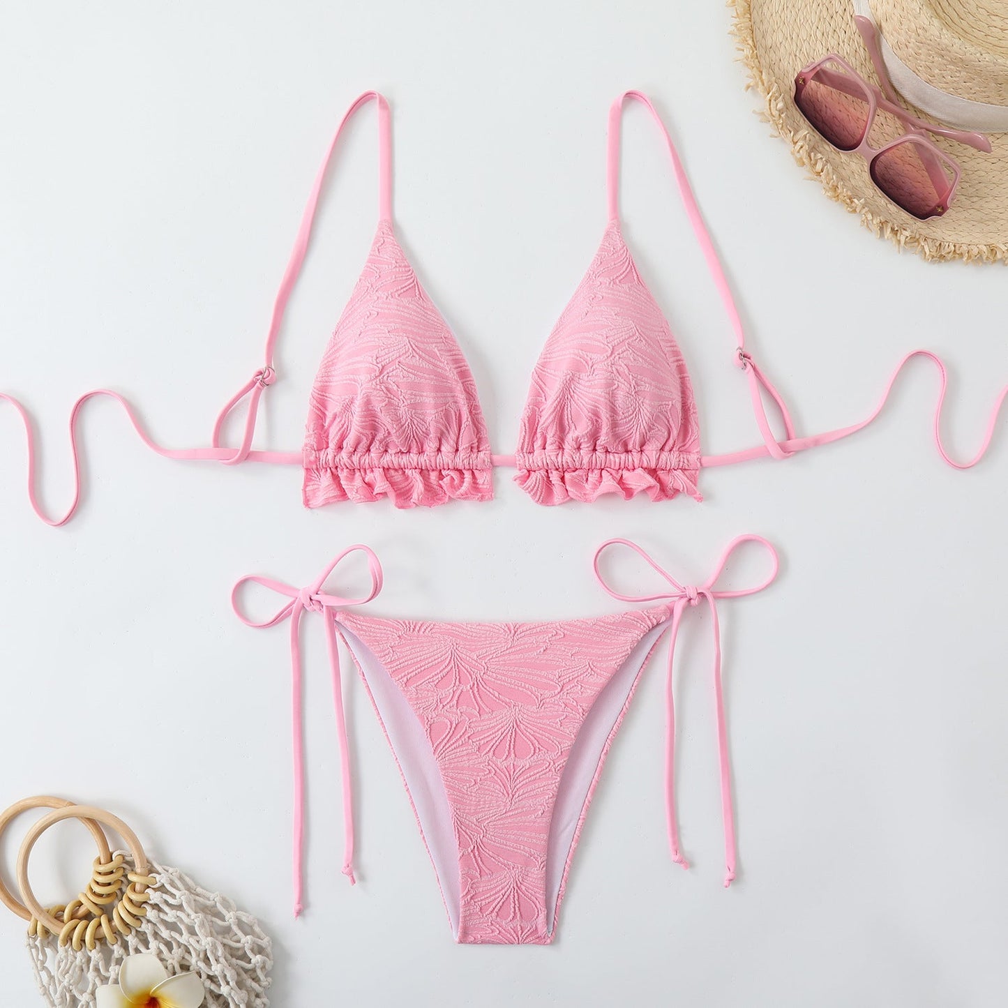 Bikini-Set mit Rüschen und verstellbaren Trägern von MODEGEIST
