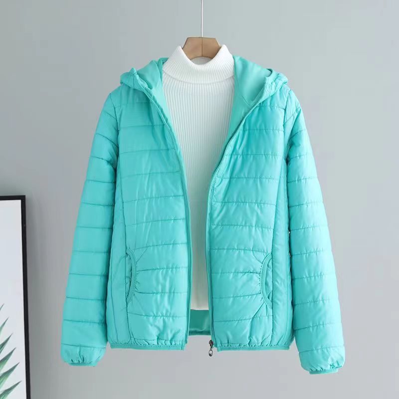 Damen gesteppte Übergangsjacke mit praktischen Taschen und Kapuze ModeGeist