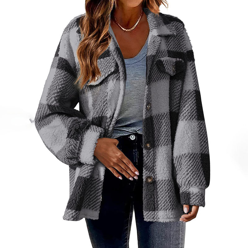 ModeGeist | Warmer Karierter Mantel