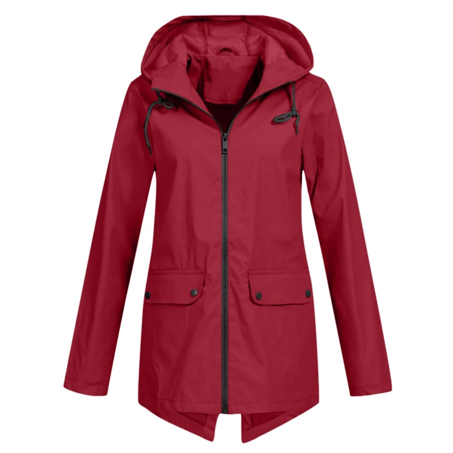 Damen wasserabweisende Übergangsjacke mit verstellbarer Kapuze und praktischen Taschen ModeGeist