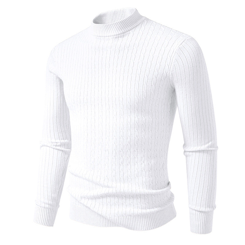 Herren Rollkragenpullover mit strukturiertem Zopfdesign ModeGeist