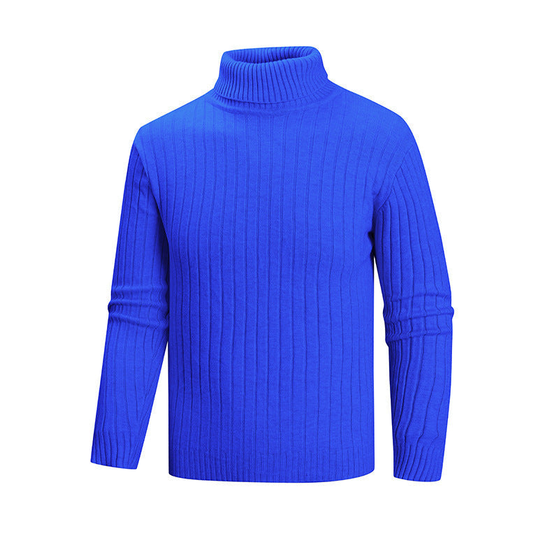 Herren eleganter Pullover mit hohem Kragen und feiner Rippenstruktur ModeGeist