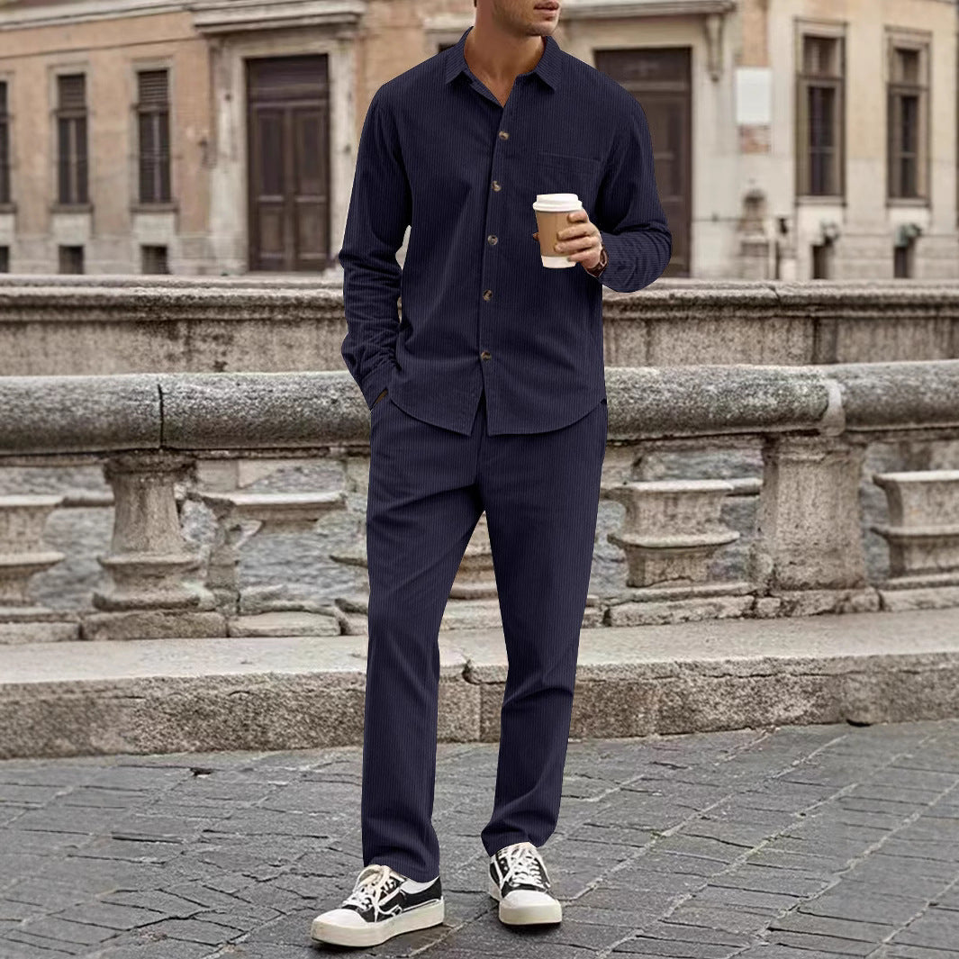 Herren elegantes Freizeitanzug mit stilvollem Hemd und bequemer Hose ModeGeist