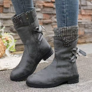 Damen modische Stiefeletten mit stylischen Details und praktischem Reißverschluss ModeGeist
