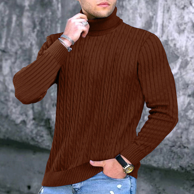Herren moderner Rollkragenpullover mit strukturiertem Design ModeGeist