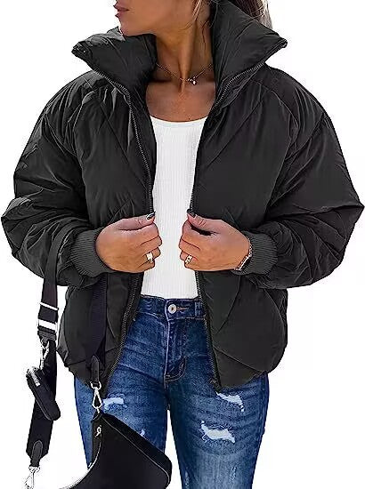 Damen Wärmeisolierte Steppjacke mit hohem Kragen und elastischen Bündchen ModeGeist