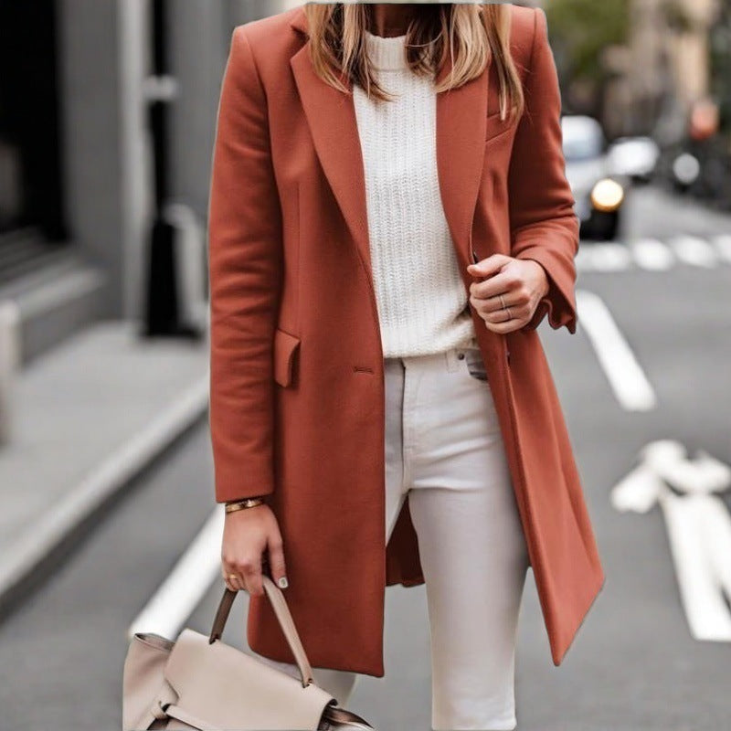 Damen Lässiger und eleganter Langmantel ModeGeist