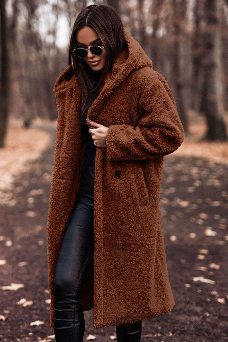 Damen kuschiger Teddy-Mantel ModeGeist