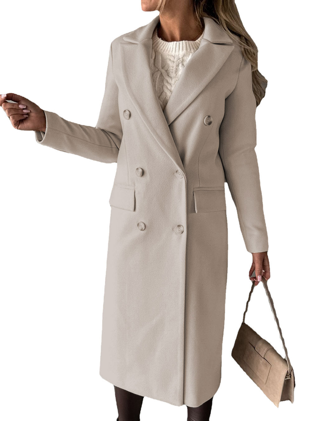 Damen Eleganter und zeitloser Trenchcoat mit doppelter Knopfleiste und praktischen Taschen ModeGeist