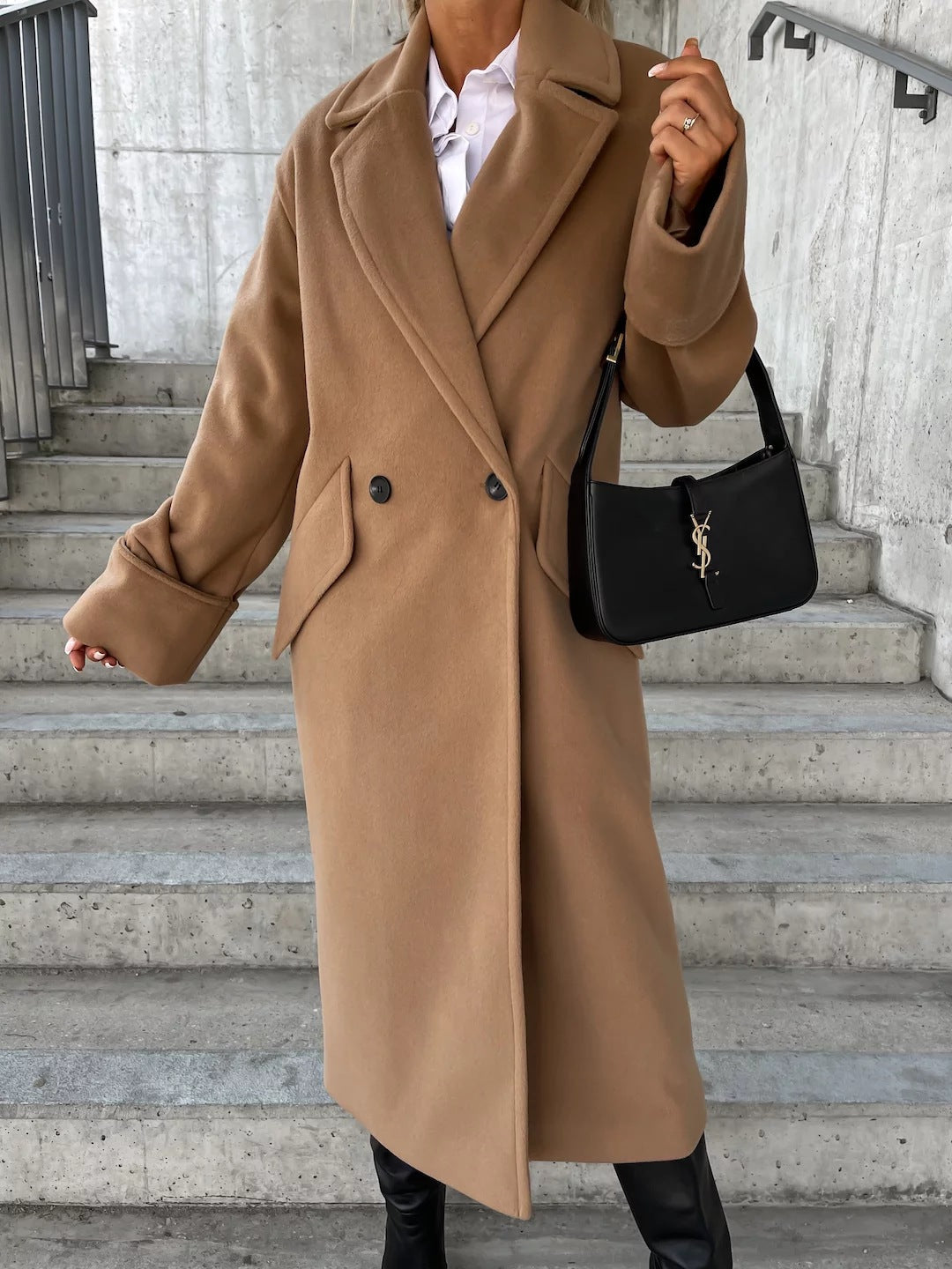 Damen Eleganter Oversized-Wollmantel ModeGeist
