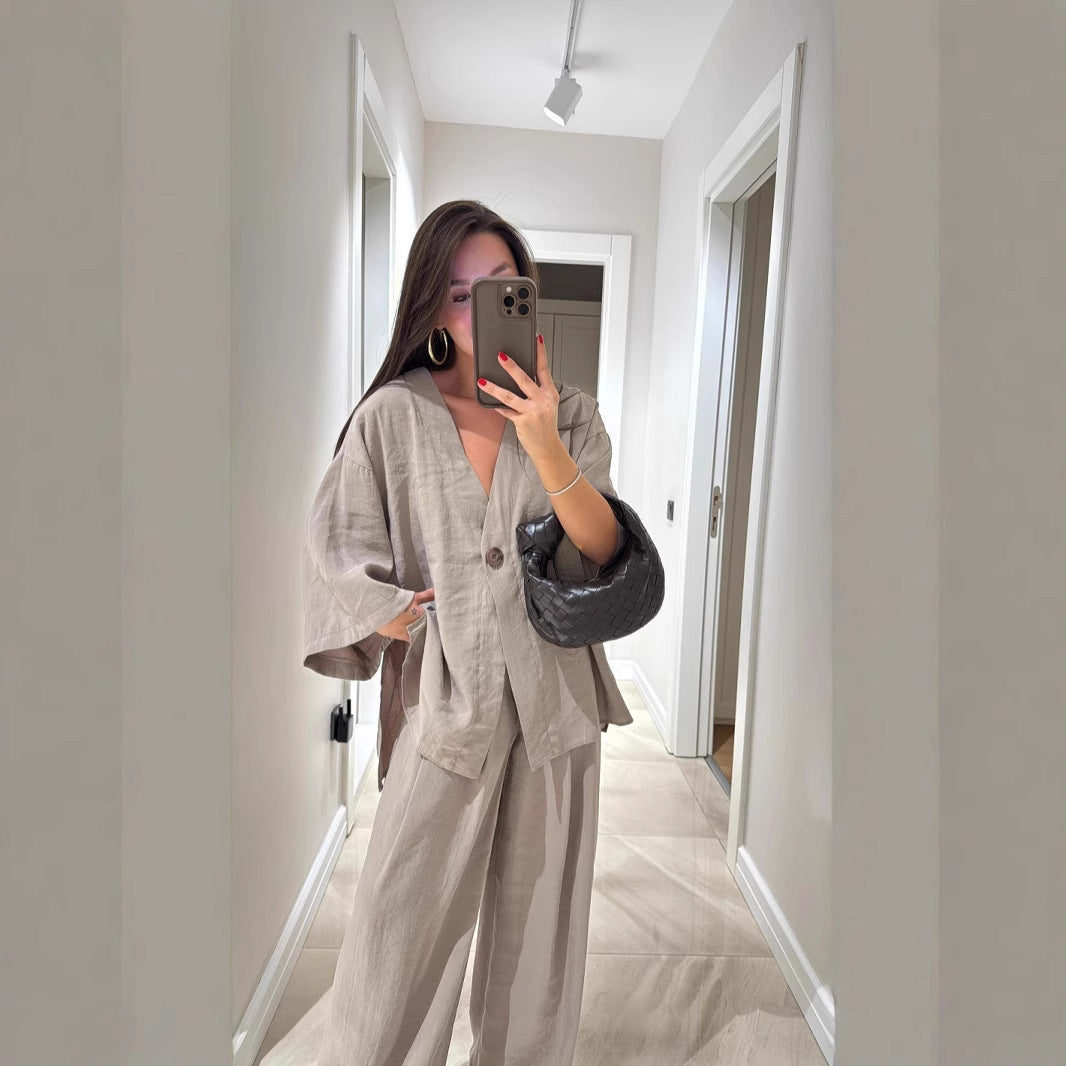 Modebewusster, lässiger Damen-Jumpsuit mit weitem Bein und elegantem Schnitt