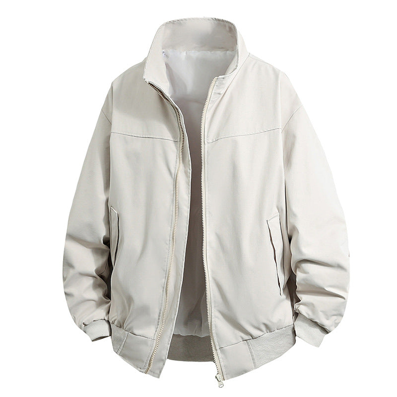 Herren Übergangsjacke mit hohem Kragen und praktischen Reißverschlusstaschen ModeGeist