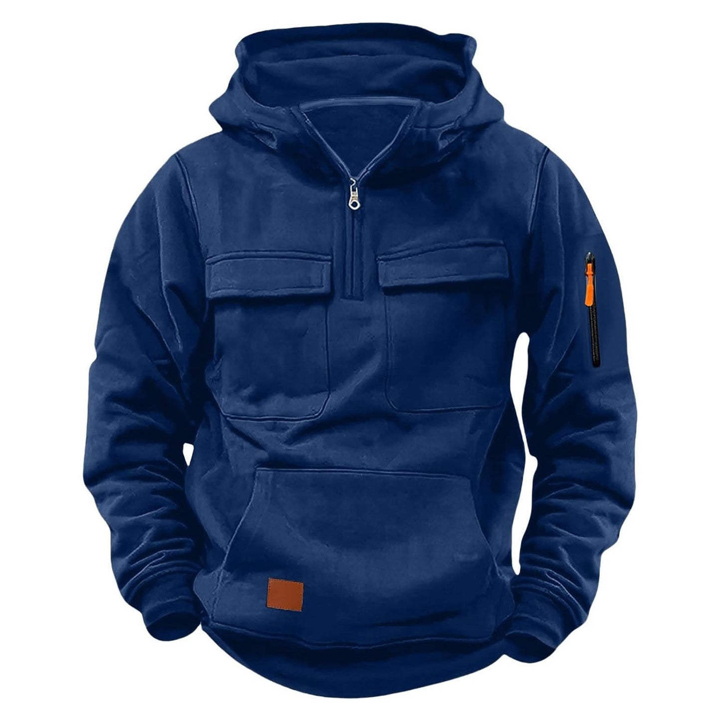 Herren funktionale Kapuzenjacke mit Reißverschluss und praktischen Taschen ModeGeist