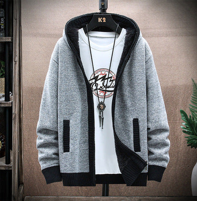 Herren Strickjacke mit asymmetrischem Reißverschluss und praktischen Taschen ModeGeist