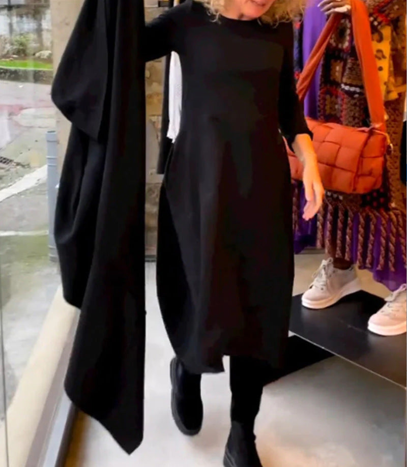 Elegantes, asymmetrisches Damenkleid mit Taschen von MODEGEIST