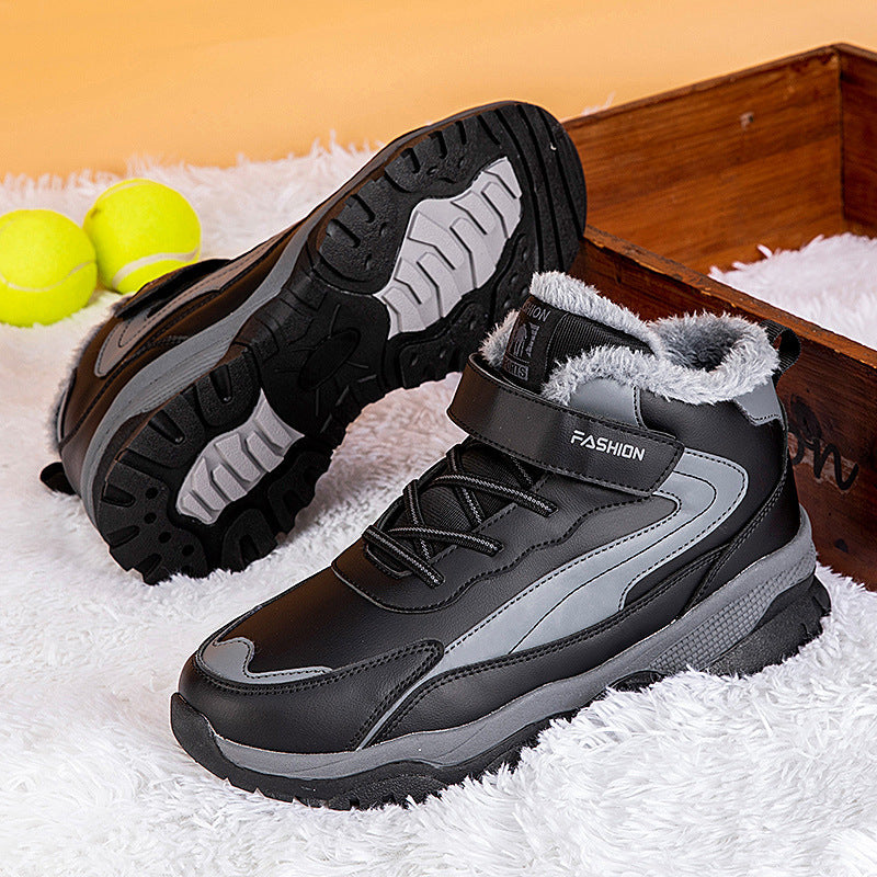 Damen Warm gefütterte Winterstiefel mit rutschfester Sohle und verstellbarem Klettverschluss ModeGeist