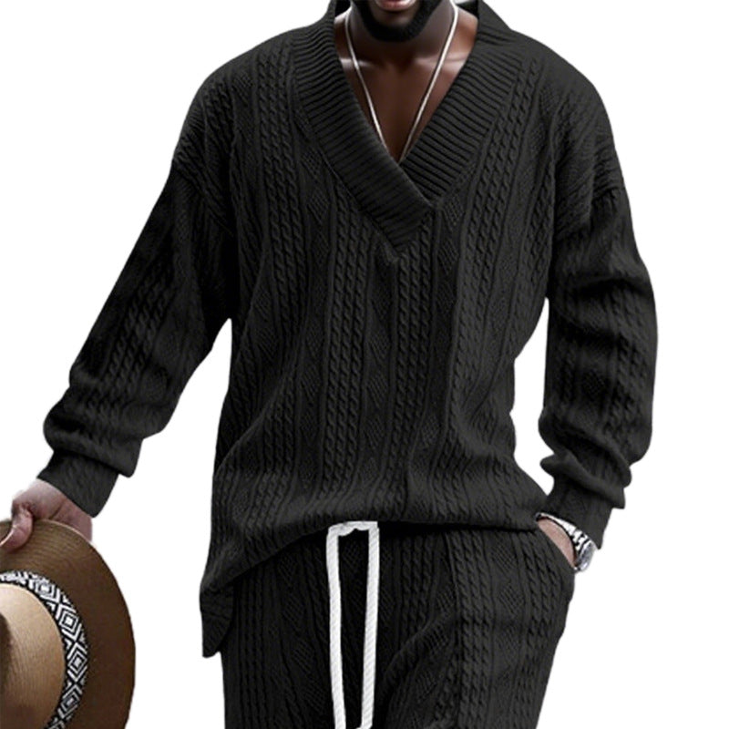Herren Strickpullover mit modernem V-Ausschnitt und lässigem Design ModeGeist