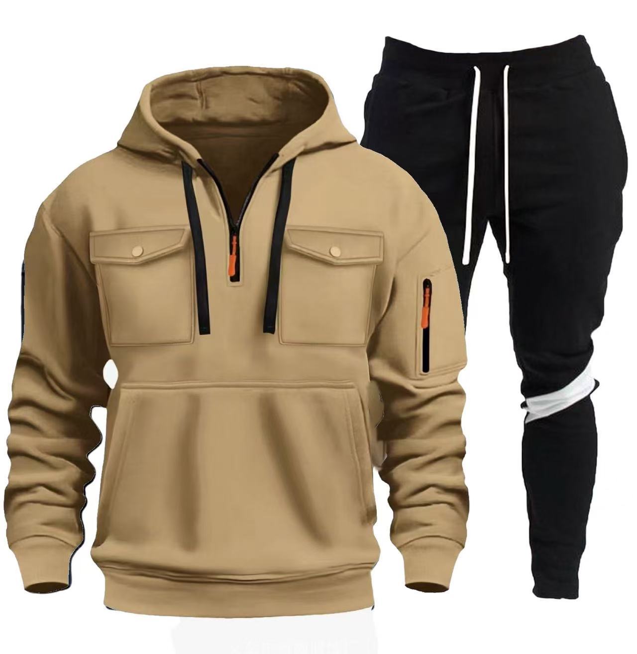 Herren praktische Kapuzenjacke mit Sporthose ModeGeist