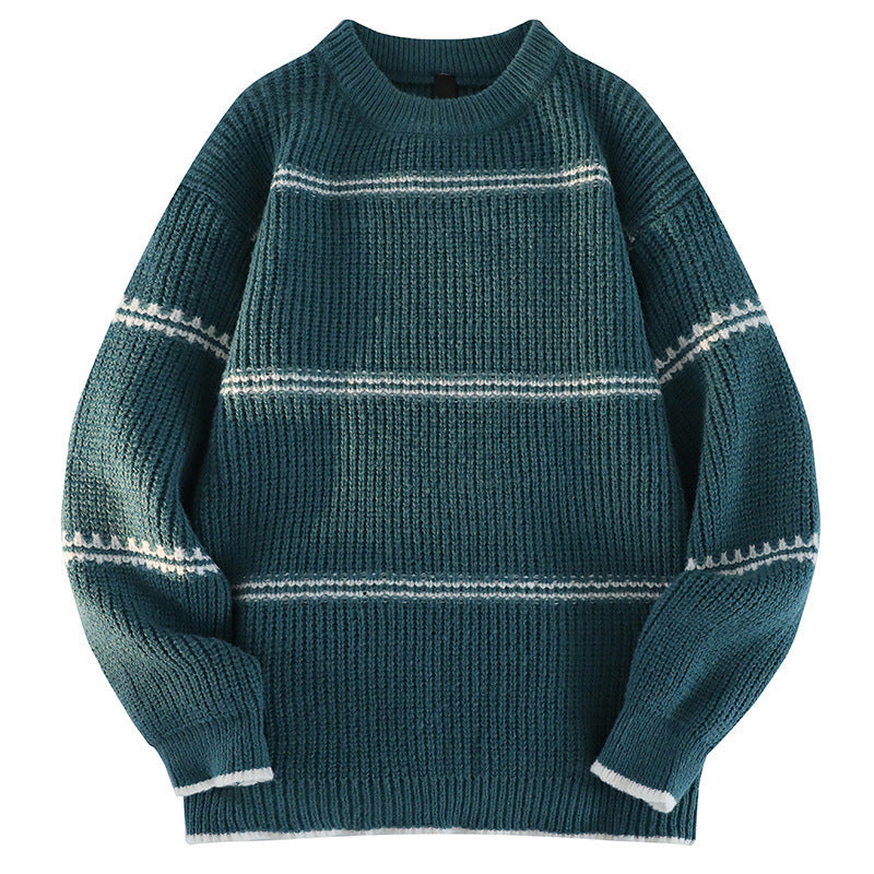 Damen Kuscheliger Strickpullover mit streifendem Design ModeGeist
