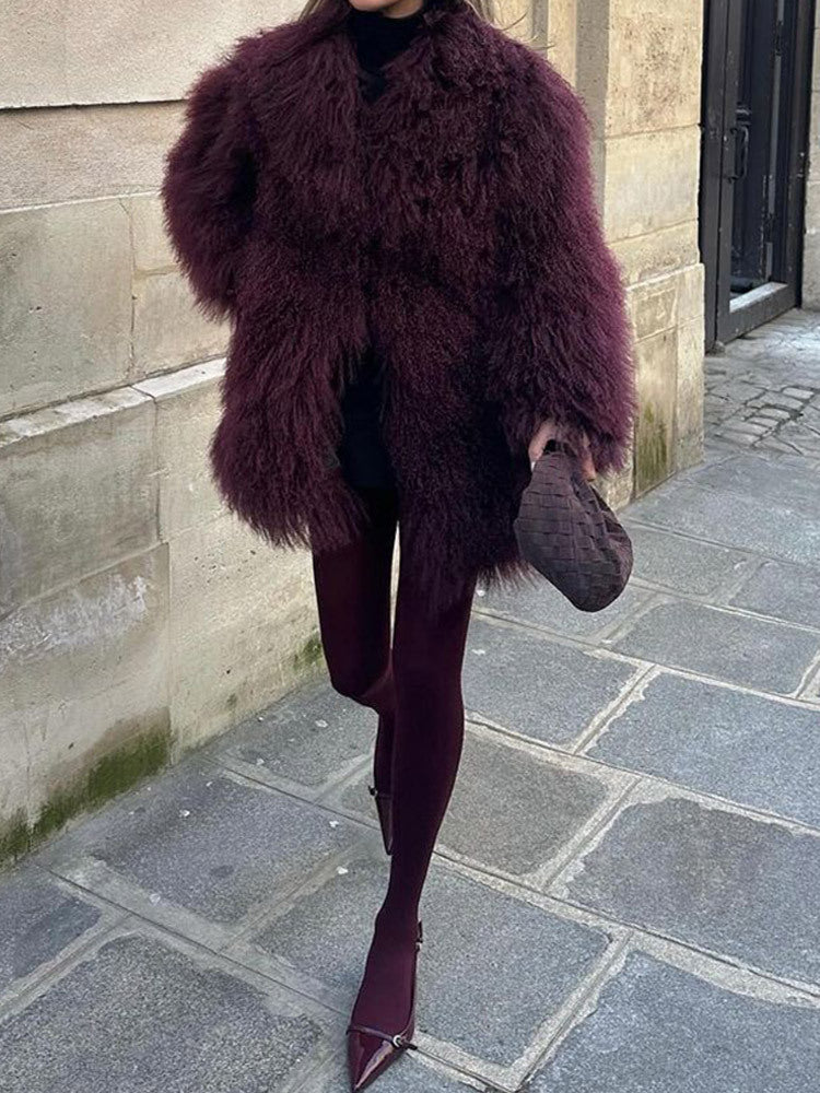 Damen Kunstfellmantel im modischen Oversized-Schnitt ModeGeist
