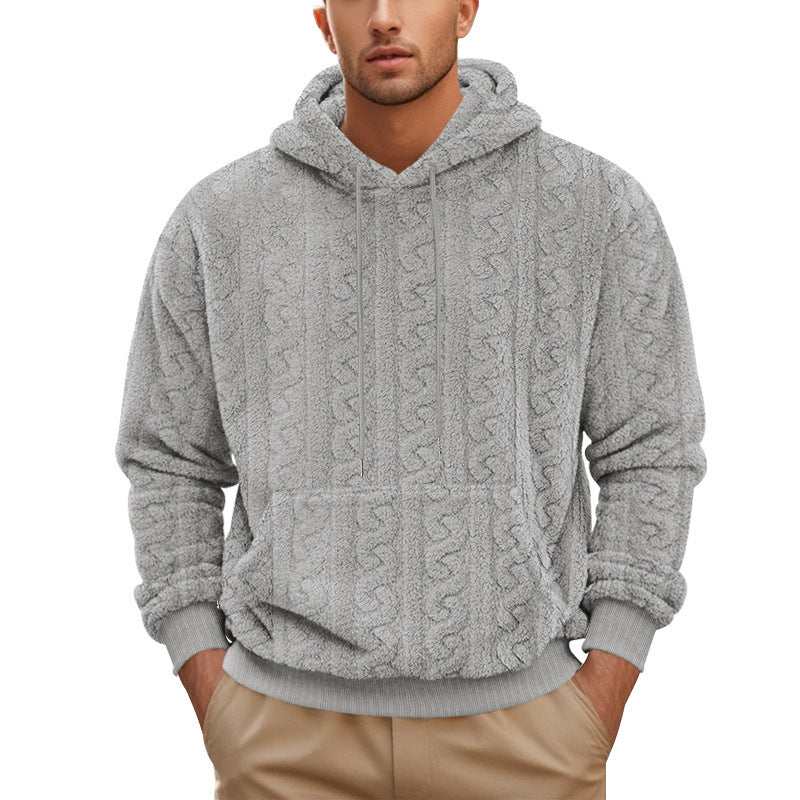 Herren gemütlicher Fleece Hoodie mit Kapuze und Kängurutasche ModeGeist