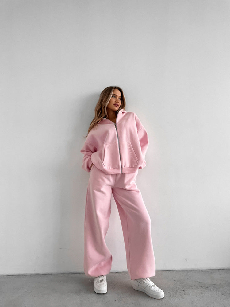 Damen lässiges Hoodie- und Jogginghose-Set ModeGeist
