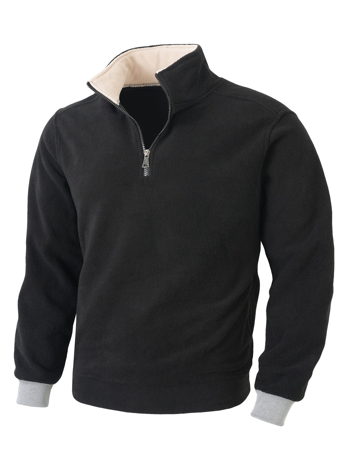 Herren Fleecejacke mit halblangem Reißverschluss ModeGeist