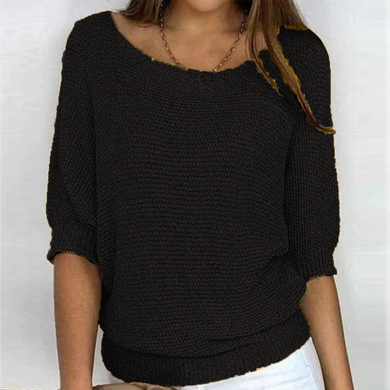 ModeGeist | Lässiger Strickpullover mit Weitem Ausschnitt Weich und Bequem Perfekt für Den Alltag