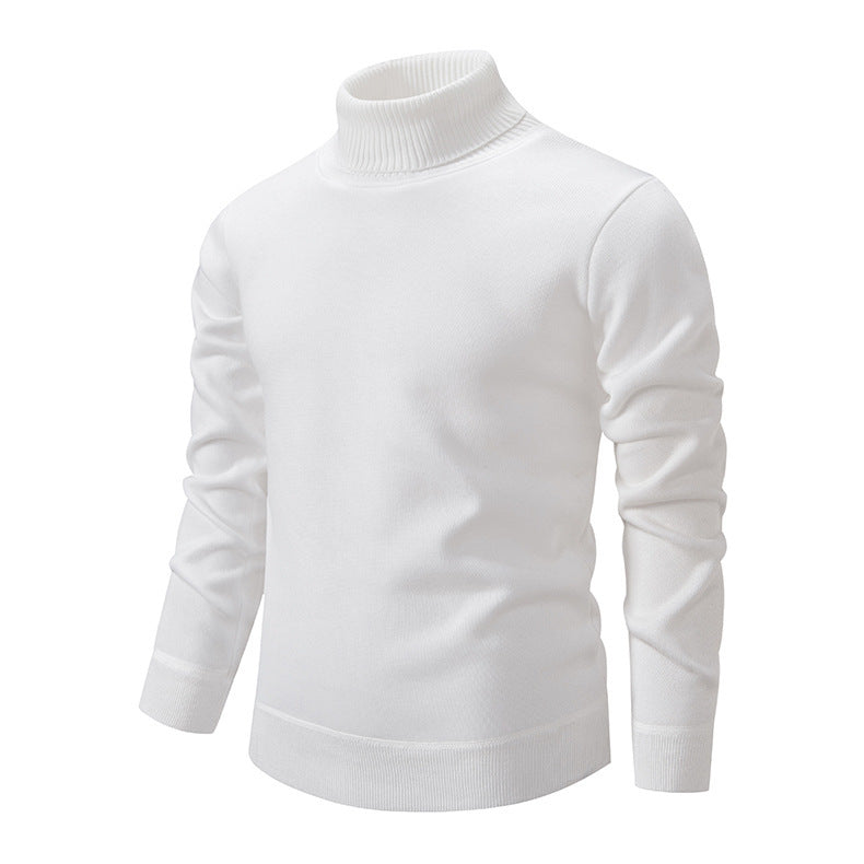 Herren Rollkragenpullover aus weichem Strick mit strukturiertem Design ModeGeist