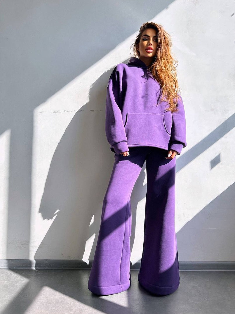 Damen Cooles Oversized Hoodie und weite Freizeithose ModeGeist