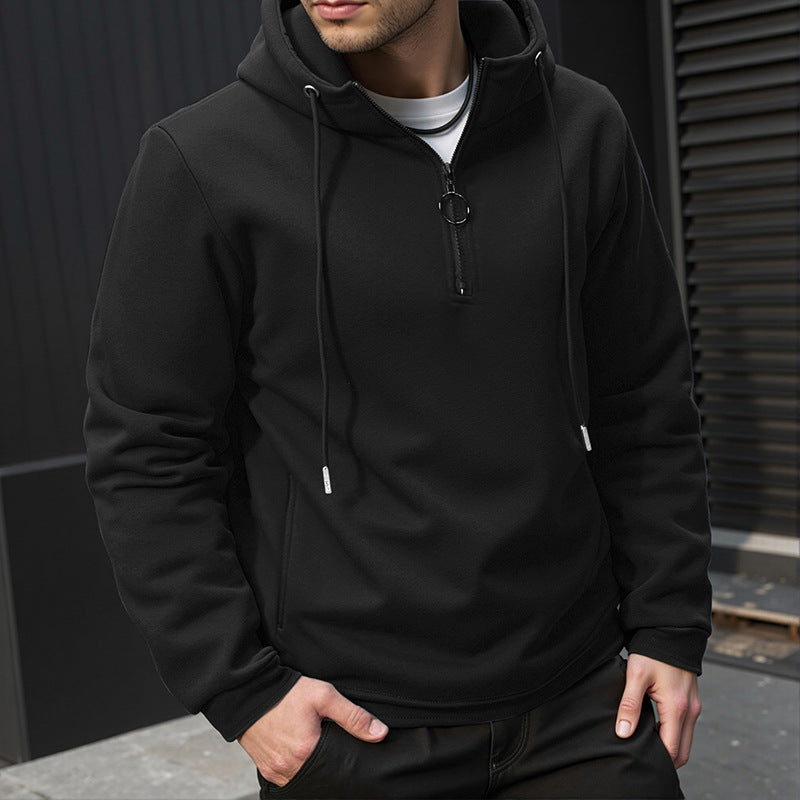 Herren Kapuzenpullover mit funktionalem Reißverschluss ModeGeist