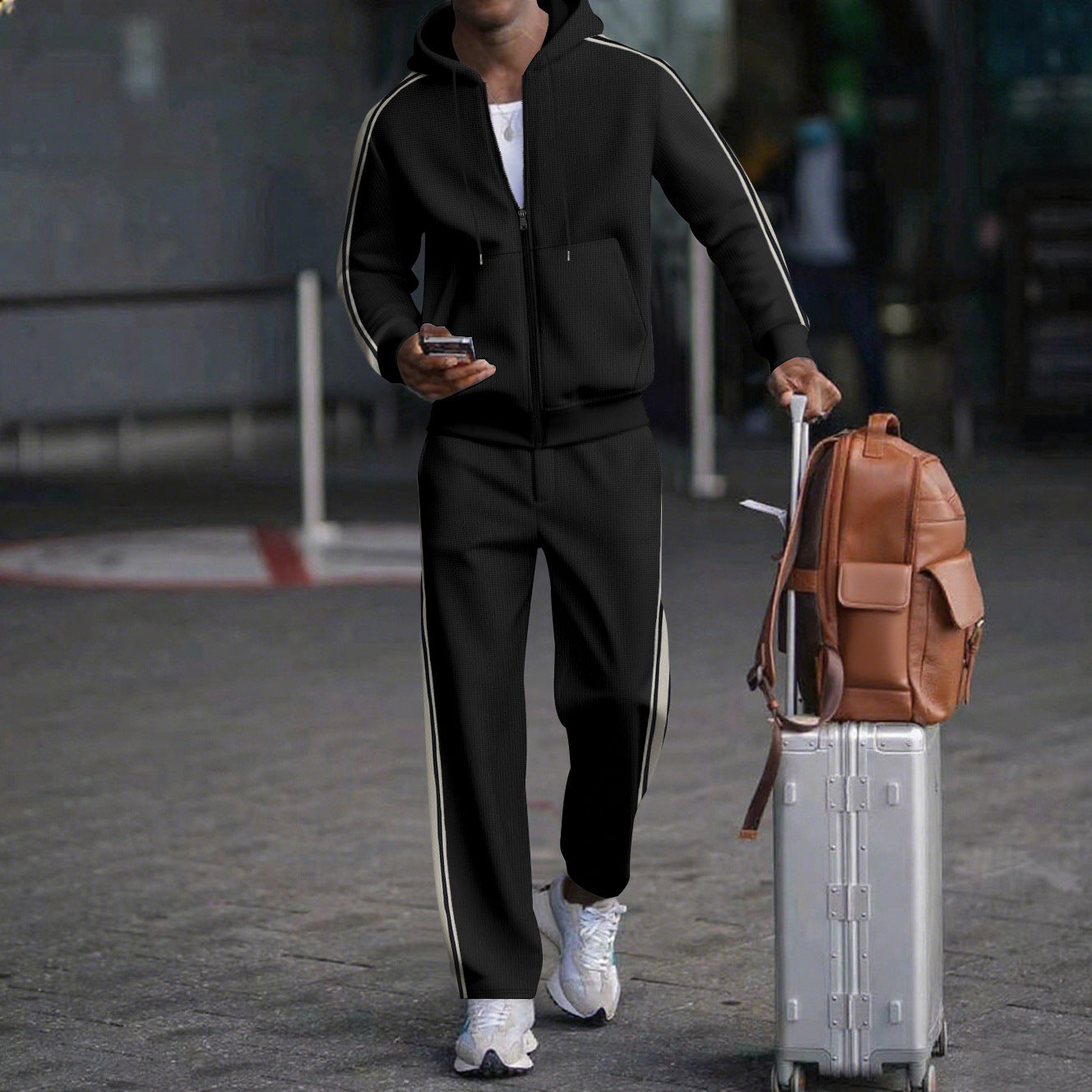 Herren Sportlicher Zweiteiliger Jogginganzug mit modernem Schnitt und praktischen Taschen ModeGeist