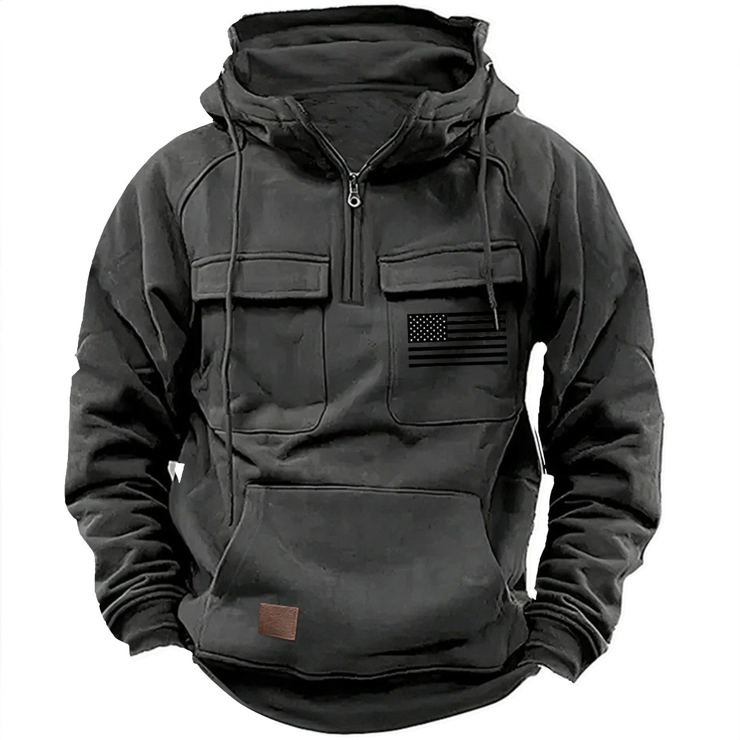 Herren praktische Kapuzenpullover mit zahlreichen Taschen ModeGeist