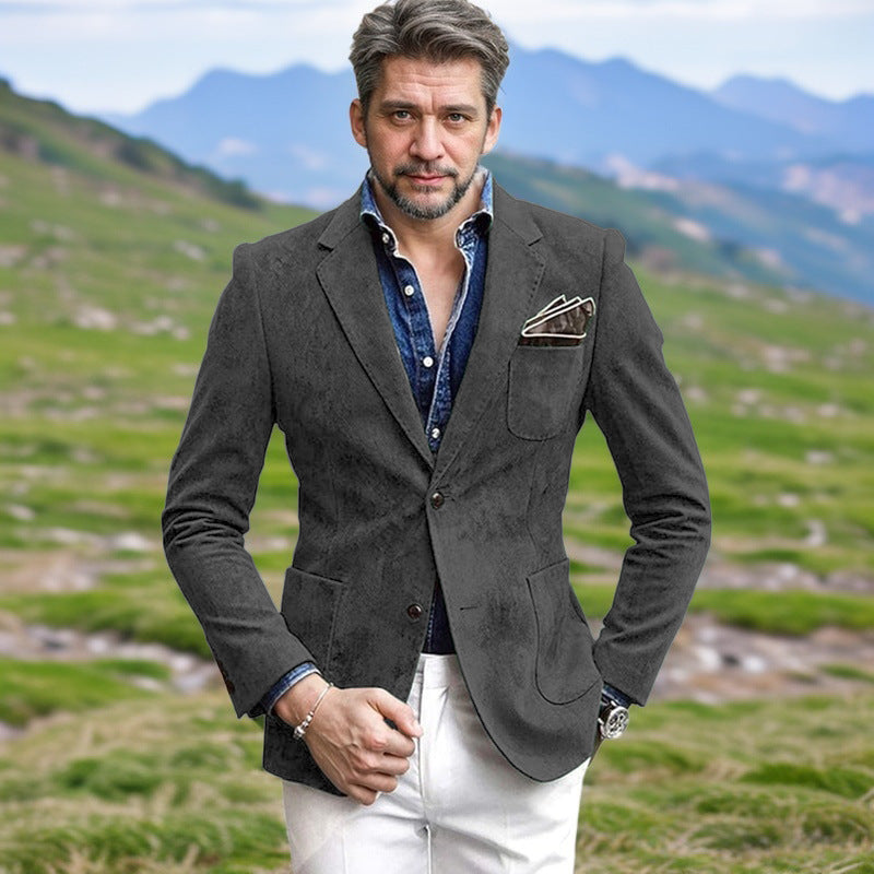 Herren Samt-Blazer mit eleganter Schnittführung ModeGeist