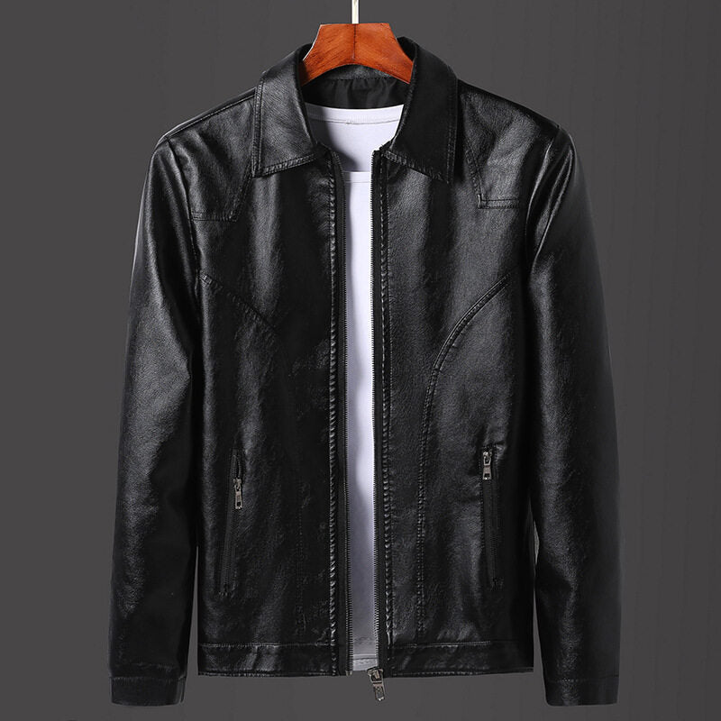 Herren lässige Kunstlederjacke ModeGeist