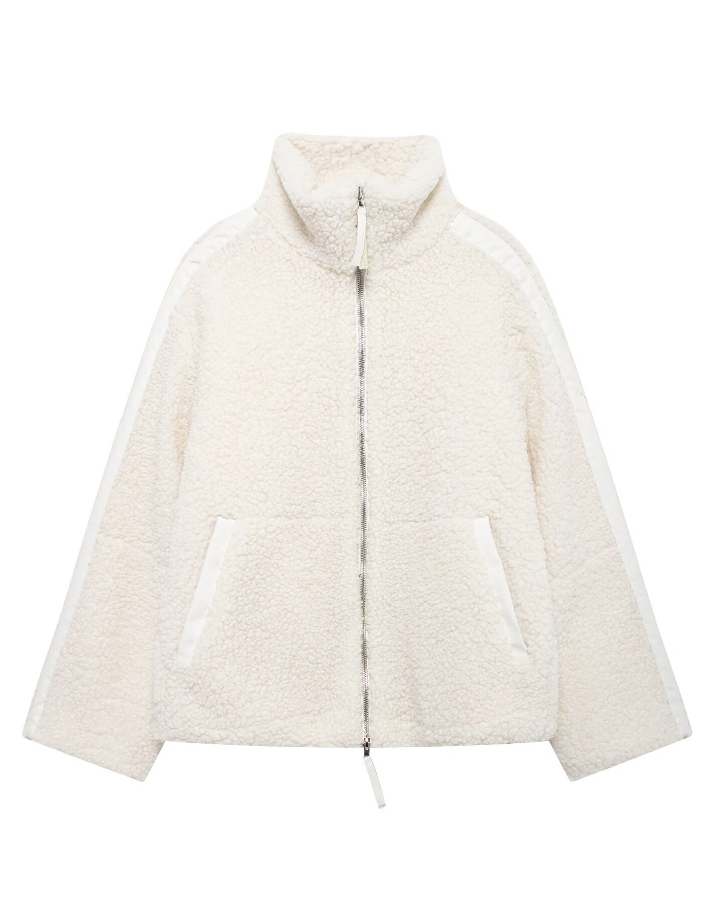 ModeGeist | Stehkragen Doppel End Reißverschluss Fleece Strickjackejacke