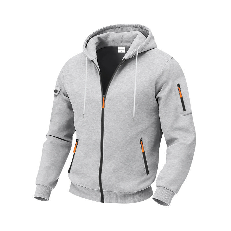 Herren funktionale Kapuzenjacke mit technischen Taschen ModeGeist