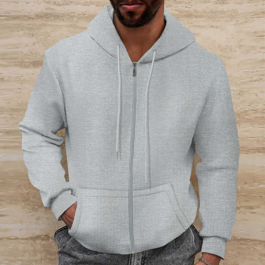 Herren Kapuzenjacke mit strukturierter Oberfläche und praktischen Taschen ModeGeist